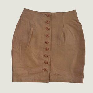 Rose Leather Skirt